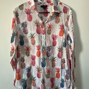 J. Crew Pineapple Shirt